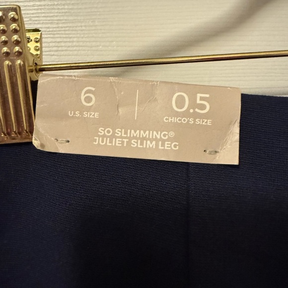 Chico's Dark Blue Juliet Slim Leg Pants - Picture 5 of 7